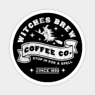 Witches Brew Coffee Salem 1692 Funny Halloween Witch Retro Magnet